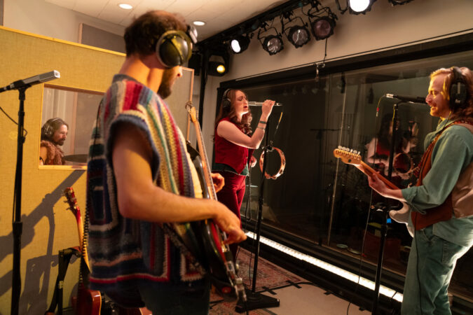 Stereophonic Broadway Production Photos 2024 Will Brill, Amy Forsyth and Benjamin Anthony Anderson HR