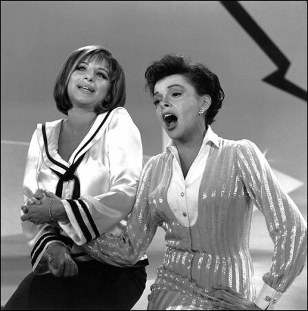 Barbra Streisand and Judy Garland on 