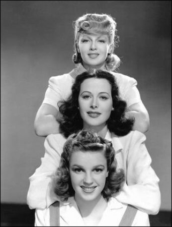 Lana Turner, Hedy Lamarr and Judy Garland in 
