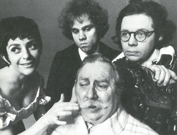 Leda_had_a_little_swan_broadway_production_photo_1967_joan darling_michael J. Pollard_fred stewart_severn dardern_hr
