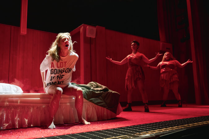 Teeth Off-Broadway New World Stages Production Photos 2024 ALAN LOUIS, Wren Rivera, and Jenna Rose Husli HR