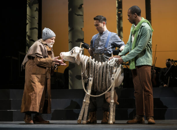 Into The Woods_New York City Center_Production Photos_2022_David Patrick Kelly, Kennedy Kanagawa, and Cole Thompson_HR