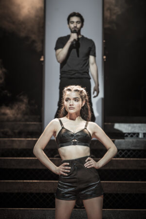 Evita West End production Photos 2025 Diego Andres Rodriguez and Rachel Zegler HR