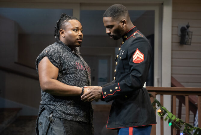 Fat Ham_broadway_production photos_2023_marcel Spears and Calvin Leon Smith_hr