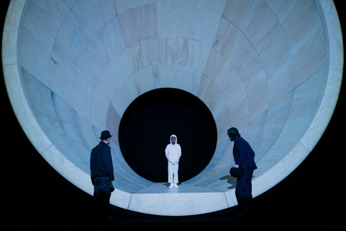 Waiting for Godot Broadway 2025 production photos Alex Winter, Eric Williams and Keaunu Reeves HR