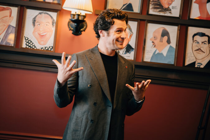 Photos: Jonathan Groff Joins the Walls of Sardi's | Playbill