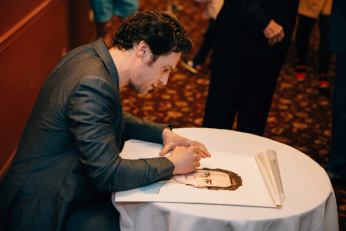 Photos: Jonathan Groff Joins the Walls of Sardi's | Playbill