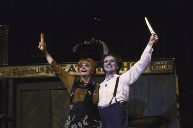 Angela Lansbury and George Hearn in Sweeney Todd HR