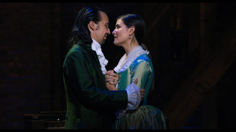 Hamilton_Disney+_Production Photos_Lin-Manuel Miranda and Phillipa Soo_HR