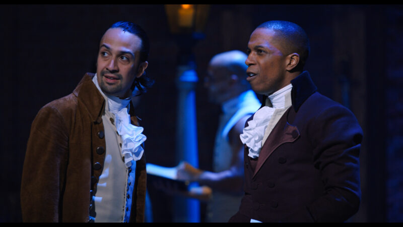 Hamilton_Disney+_Production Photos_Lin-Manuel Miranda and Leslie Odom, Jr._HR