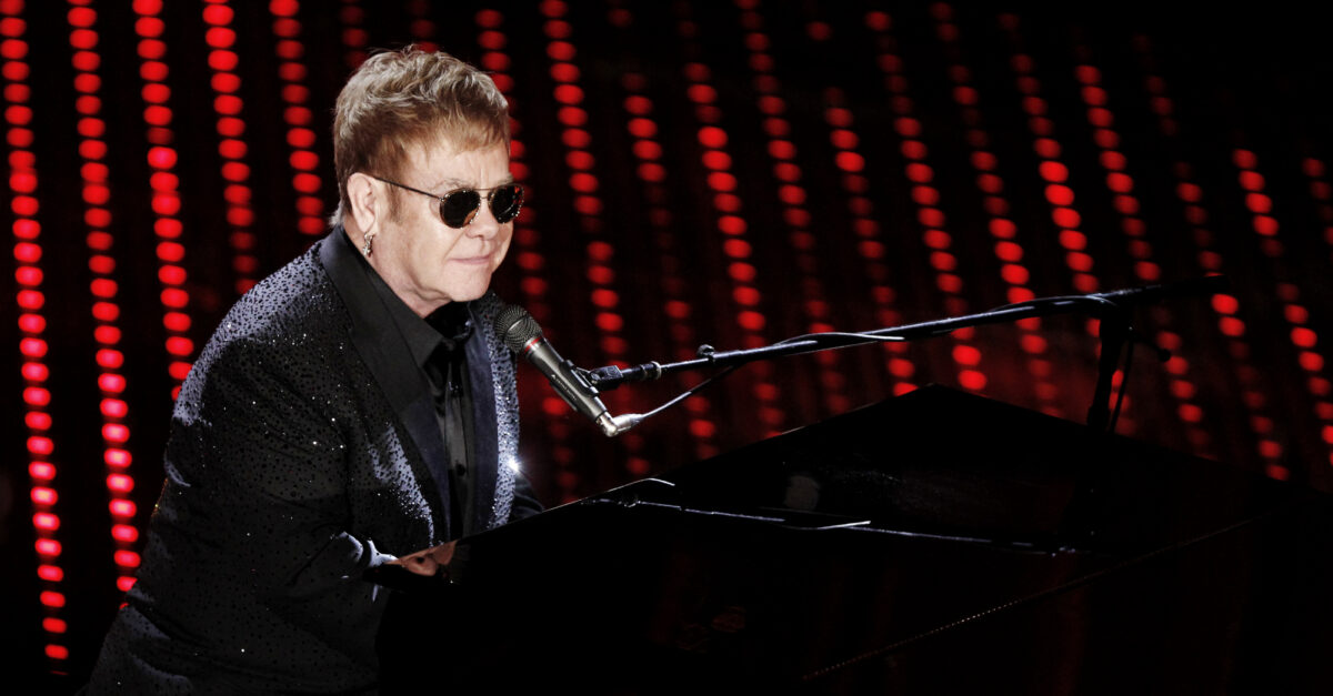 Elton John, Jake Shears, and James Graham at Work on Tammy Faye Bakker