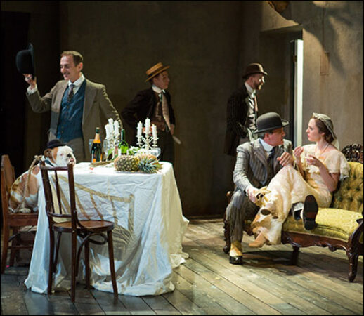 John Kelly, Timothy Dolye, John Watkins, Michael Park and Laura Osnes