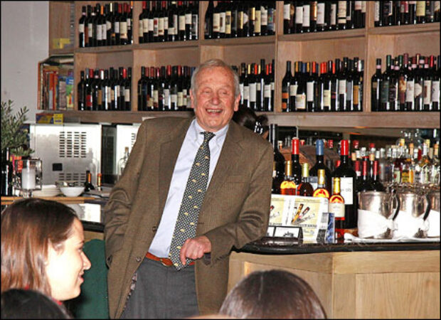 A.R. Gurney greets the guests