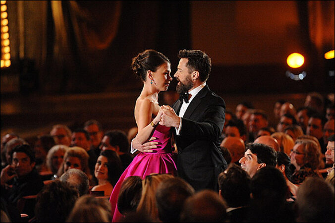 Sutton Foster and Hugh Jackman