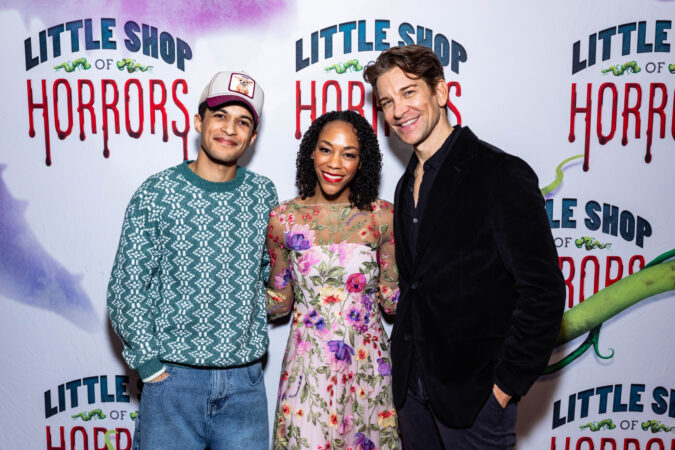Little Shop of Horrors Off-Broadway Opening Night 2026 Jordan Fisher, Nikki M. James, and Andy Karl HR