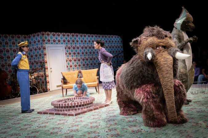 The Seat of Our Pants The Public Theater Production Photos 2025 Michael Lepore, Micaela Diamond, Ruthie Ann Miles, Geena Quintos, and David Ryan Smith  HR