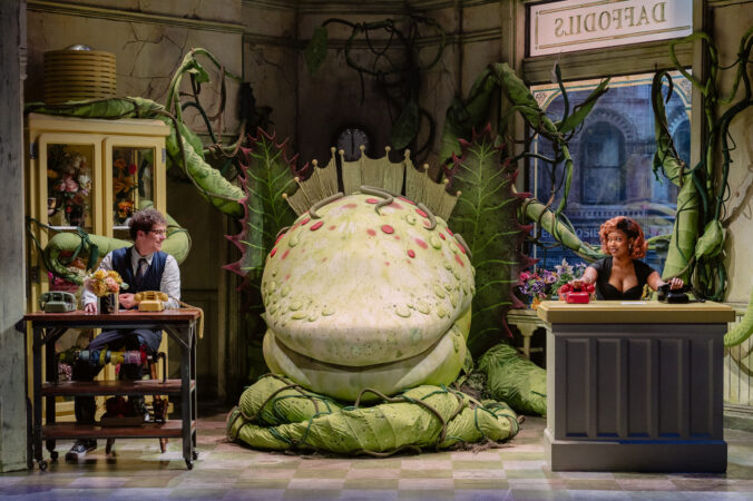 Little Shop of Horrors Off-Broadway Production Photos 2026 Joshua Bassett and Joy Woods HR