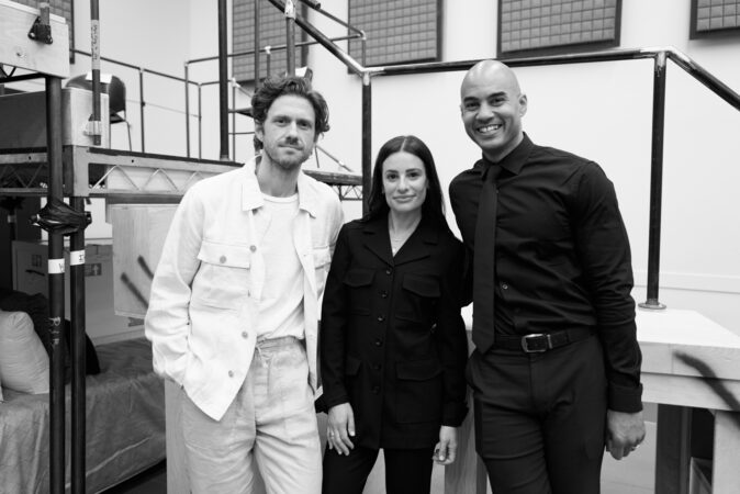 Chess Broadway Rehearsal Photos 2025 Aaron Tveit, Lea ﻿Michele, and ﻿Nicholas Christopher HR