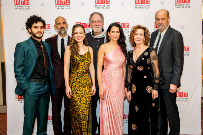 Prayer for the French Republic Broadway Opening Night 2024 Aria Shahghasemi, Nael Nacer, Molly Ranson, Richard Masur, Francis Benhamou, Betsy Aidem, and Anthony Edwards HR