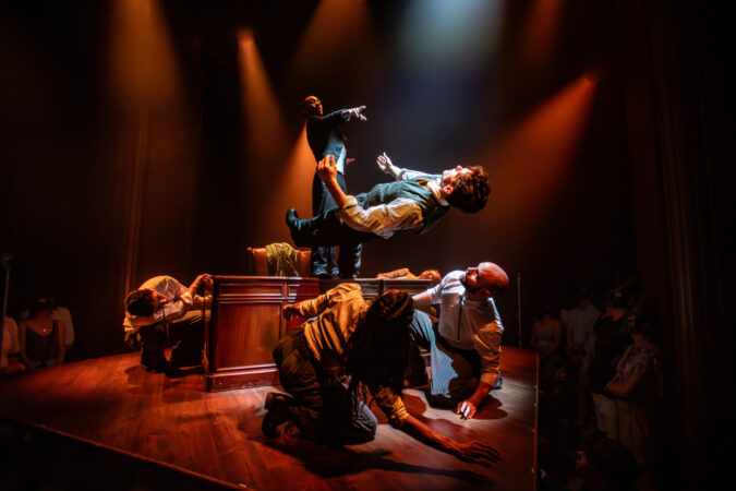 Life and Trust Off-Broadway Production Photos 2024 Kim Fischer, Kevin M Pajarillaga, Parker Murphy, Tori Sparks, Brendan Duggan, and Reshma Gajjar HR
