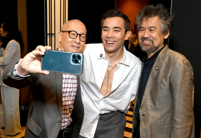 Tony Awards Meet the Nominees Behind the Scenes 2025 Francis Jue, Conrad Ricamora, and David Henry Hwang HR