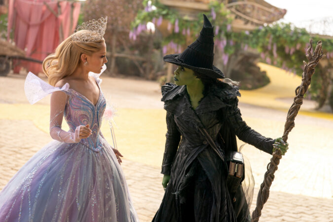 Wicked For Good Production Stills 2025 Ariana ﻿Grande and Cynthia Erivo HR