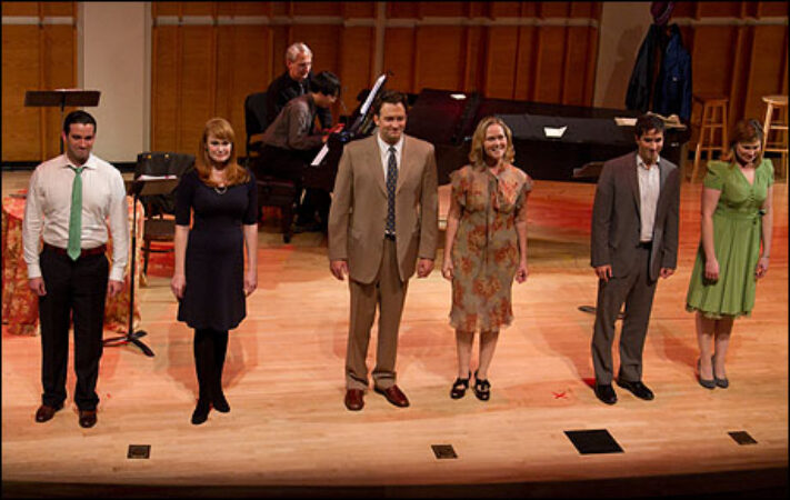 Colin Donnell, Kate Baldwin, Graham Rowat, Rebecca Luker, Matthew Scott and Heidi Blickenstaff