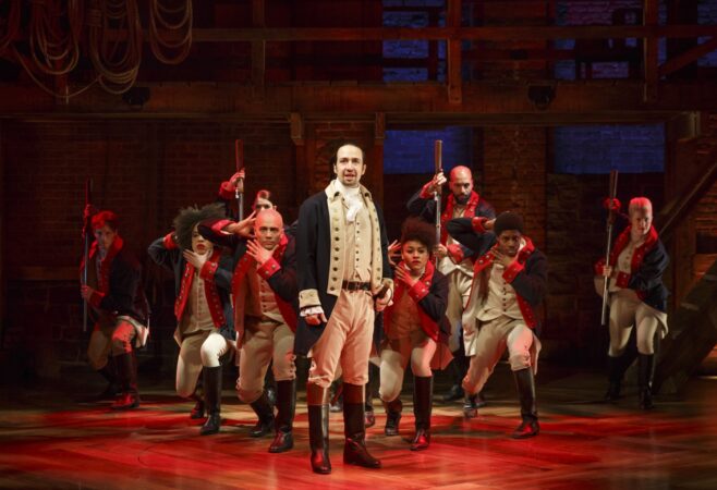 HR - Lin-Manuel Miranda and the company of Hamilton