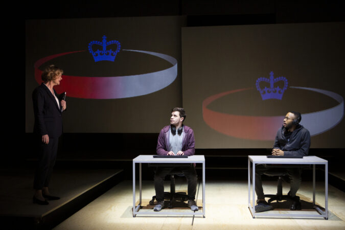 The Haystack_London_Production Photos_2020_Sarah Woodward, Oliver Johnstone, and Enyi Okoronkwo_HR