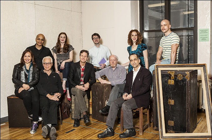 Front: Kate Rigg, John Guare, Martin Moran, Peter Maloney, David Pittu. Back: Omar Sangare, Jacquelyn Landgraf, Timothy Splain, Alison Cimmet and Jeffrey Kuhn