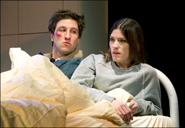 Pablo Schreiber and Jennifer Carpenter