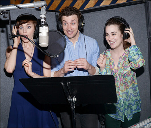 Lisa O'Hare, Bryce Pinkham and Lauren Worsham