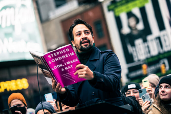 Sunday - Stephen Sondheim Tribute_Times Square_2021_Lin-Manuel Miranda_HR