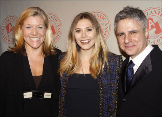Mary McCann, Elizabeth Olsen and Neil Pepe