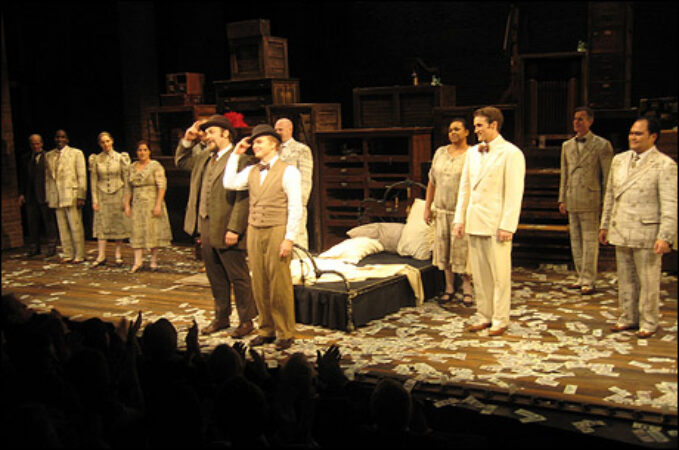 The cast of <I>Road Show</I> at curtain call