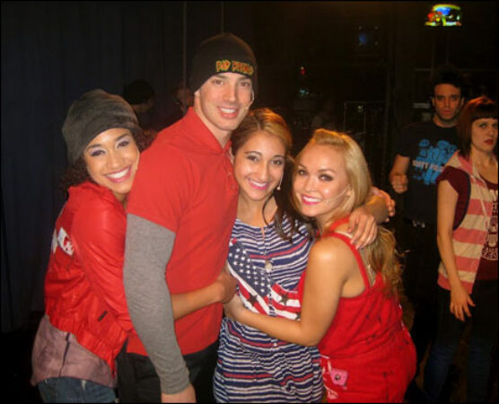 Looking so American in our opening costumes.