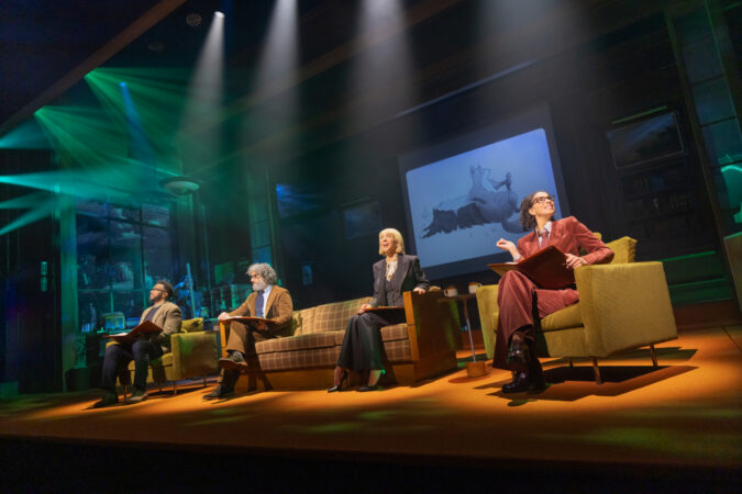 All Out: Comedy About Ambition Broadway Production Photos 2026 Craig ﻿Robinson, Jason Mantzoukas, Heidi Gardner, and Sarah ﻿Silverman HR