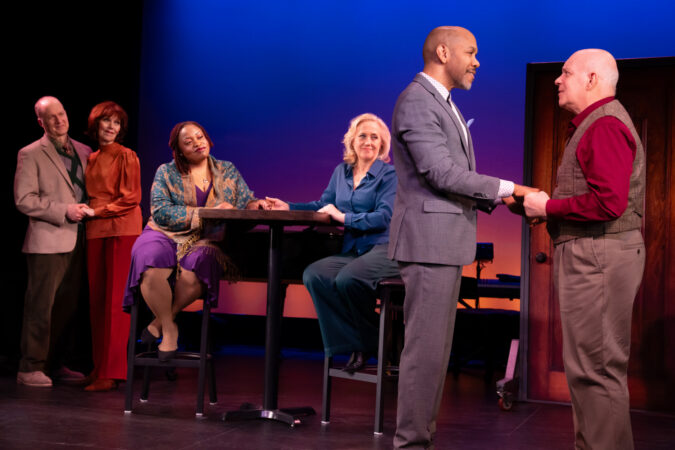 About Time Off-Broadway Production Photos 2026 Daniel Jenkins, Lynne Wintersteller, Allyson Kaye Daniel, Sally Wilfert, Darius de Haas, and Eddie Korbich HR