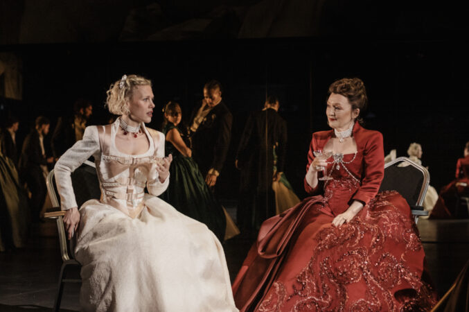 Les Liaisons Dangereuses National Theatre Production Photos 2026 Hannah van der Westhuysen and Lesley Manville HR