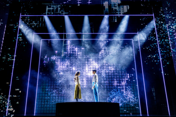 Maybe Happy Ending Broadway Production Photos 2025 Helen J Shen and Darren Criss HR