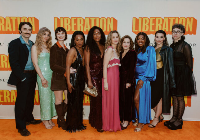Liberation Broadway Opening Night 2025 Charlie Thurston, ﻿Susannah Flood, Audrey Corsa, Kristolyn Lloyd, Whitney White, Bess Wohl, Besty Aidem, Kayla Davion, Irene Sofia Lucio, and Adina VersonHR