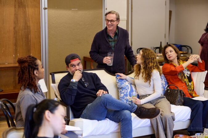 The Blusters Off-Broadway Rehearsal Photos 2026 Jeena Yi, Anika Noni Rose, Ricardo Chavira, Richard Thomas, Kayli Carter, and Margaret Colin HR