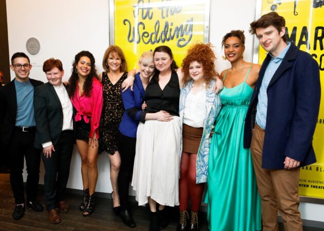 At The Wedding_Off-Broadway_Opening Night_2022_Jorge Donoso, Bryna Turner, Keren Lugo, Carolyn McCormick, Han Van Sciver, Jenna Worsham, Mary Wiseman, Rebecca Smanga Frank and Will Rogers_HR