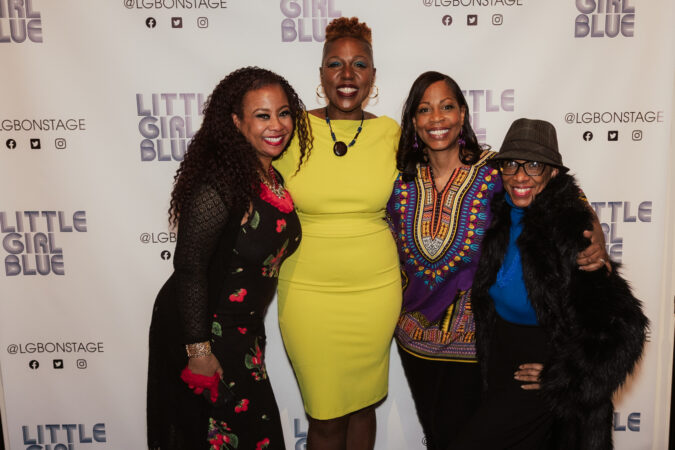 Little Girl Blue_Off-Broadway_Opening Night_2022_Ashanti J'aria, Laiona Michelle, Tanesha Gary, and Gayle Turner_HR