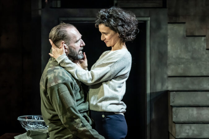 Macbeth UK Production Photos 2024 Ralph Fiennes and Indira Varma HR