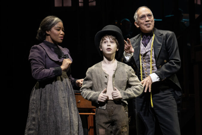 Oliver!_Encores!_Production_2023_Rashidra Scott, Benjamin Pajak, and Thom Sesma_HR