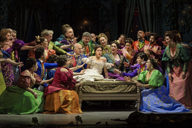 La Traviata Met Opera Production Photos 2025 Dwayne Croft, Lisette Oropesa HR