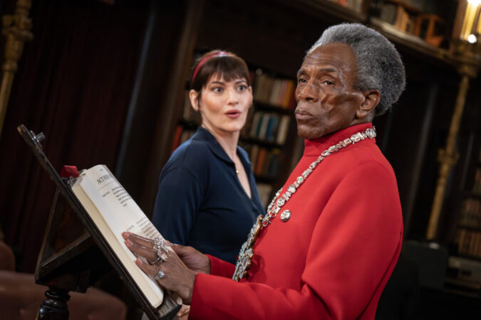 André De Shields is Tartuffe Off-Broadway Production Photos 2025 Hannah Beck and André De Shields ﻿HR