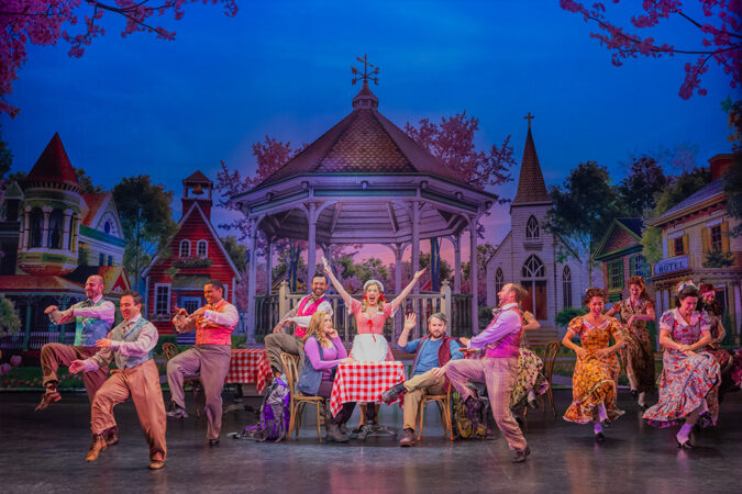 Schmigadoon The Kennedy Center Production Photos 2024 Sara Chase, McKenzie Kurtz, Alex Brightman HR