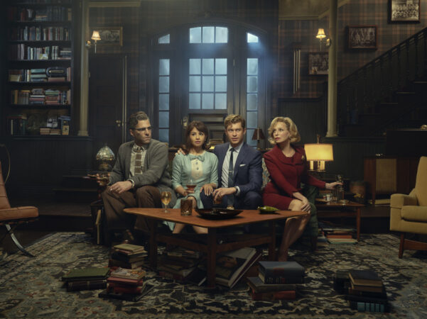 Who’s Afraid of Virginia Woolf?_Off-Broadway_Geffen Playhouse_Production Photos_2022_Zachary Quinto, Aimee Carrero, Graham Phillips, and Calista Flockhart_HR